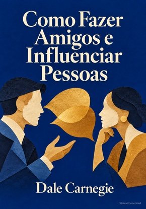 Ilustração autoral para a síntese de Como Fazer Amigos e Influenciar Pessoas
