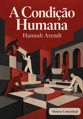 Ilustração autoral para a síntese de A condição humana