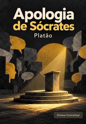 Ilustração autoral para a síntese de Apologia de Sócrates
