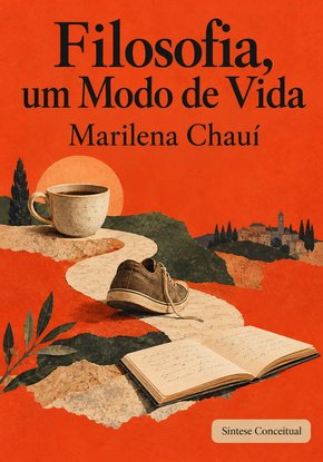 Ilustração autoral para a síntese de Filosofia, um modo de vida