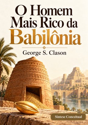 Ilustração autoral para a síntese de O Homem Mais Rico da Babilônia
