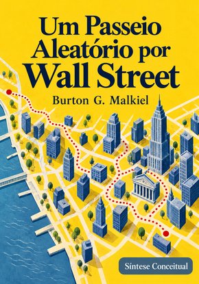 Ilustração autoral para a síntese de Um Passeio Aleatório por Wall Street