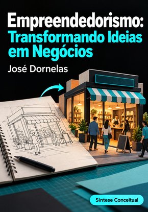 Ilustração autoral para a síntese de Empreendedorismo - Transformando ideias em negócios