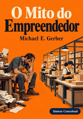 Ilustração autoral para a síntese de O mito do empreendedor