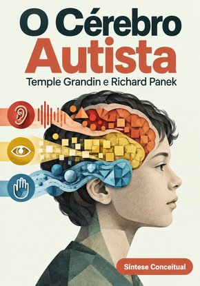 Ilustração autoral para a síntese de O cérebro autista