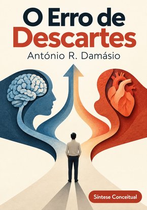 Ilustração autoral para a síntese de O erro de Descartes