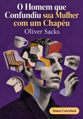 Ilustração autoral para a síntese de O homem que confundiu sua mulher com um chapéu
