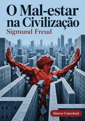 Ilustração autoral para a síntese de O mal-estar na civilização