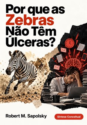 Ilustração autoral para a síntese de Por que as zebras não têm úlceras?