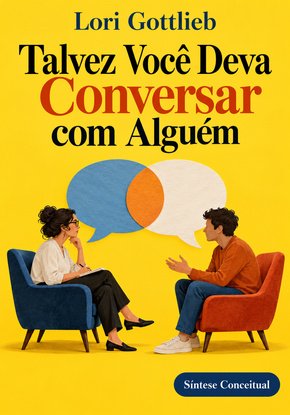 Ilustração autoral para a síntese de Talvez você deva conversar com alguém
