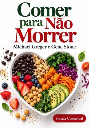 Ilustração autoral para a síntese de Comer para não morrer