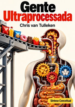 Ilustração autoral para a síntese de Gente ultraprocessada
